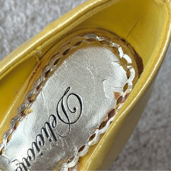 Delicious | Bright Yellow Peep-Toe Heels - Picture 9 of 11